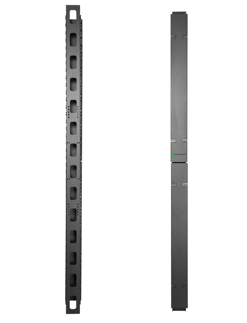 Pystyohjurit laitekaappiin 42U 19" 95x82mm kaapeliläpivienneillä