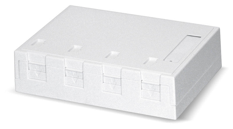 Pintarasia, 4xRJ45, Ei liit., pölys Surface mount box 4x Keystone
