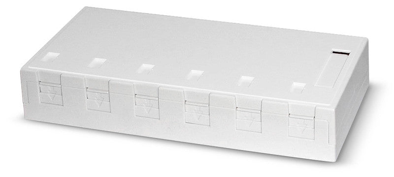 Pintarasia, 6xRJ45, Ei liit., pölys Surface mount box 6x Keystone