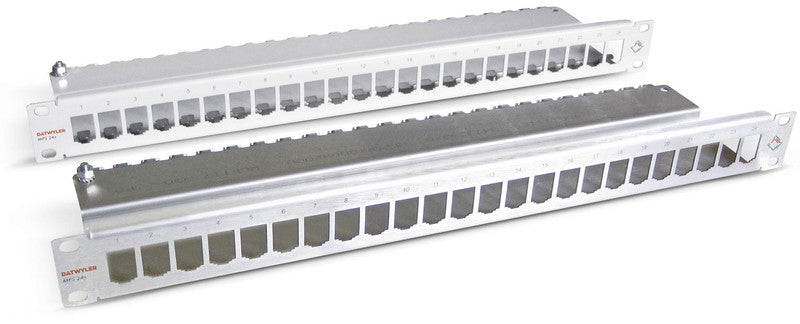 Paneeli-kupari STP, ei liittimiä "MS/TERA" MS&PS 24x 19" 1U l.grey 185840