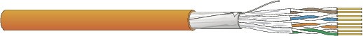 Tietoverkkokaapeli-Cat6a CU6552 1000m Dca Cat.6a F/FTP FRNC/LS0H 4Px0,55 Dca