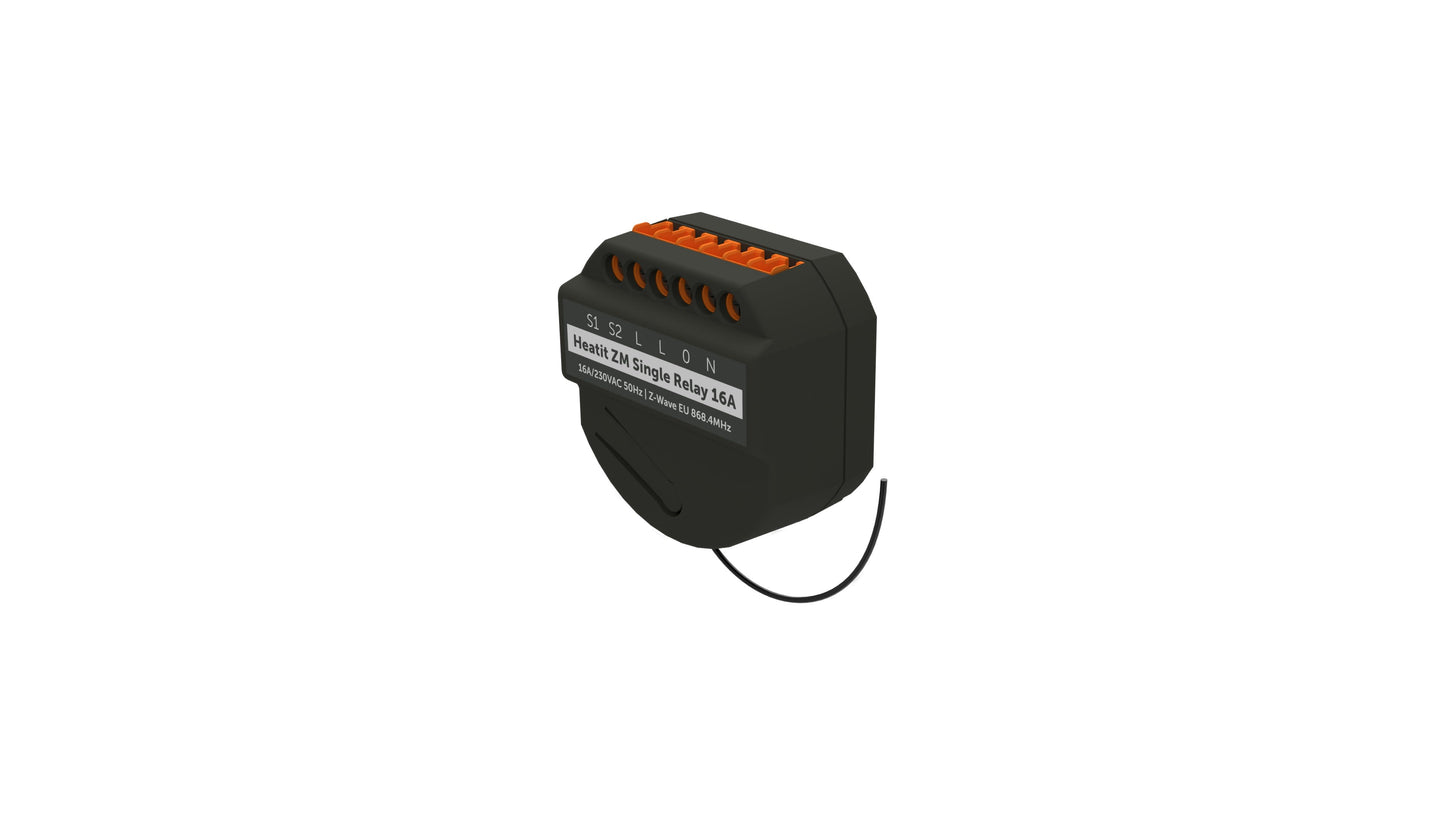 Kytkentärele Z-Wave Heatit ZM Single Relay 16A Kuva - 2