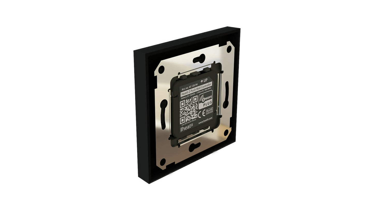Painokytkin Z-Wave Heatit Z-Push Wall black Kuva - 5