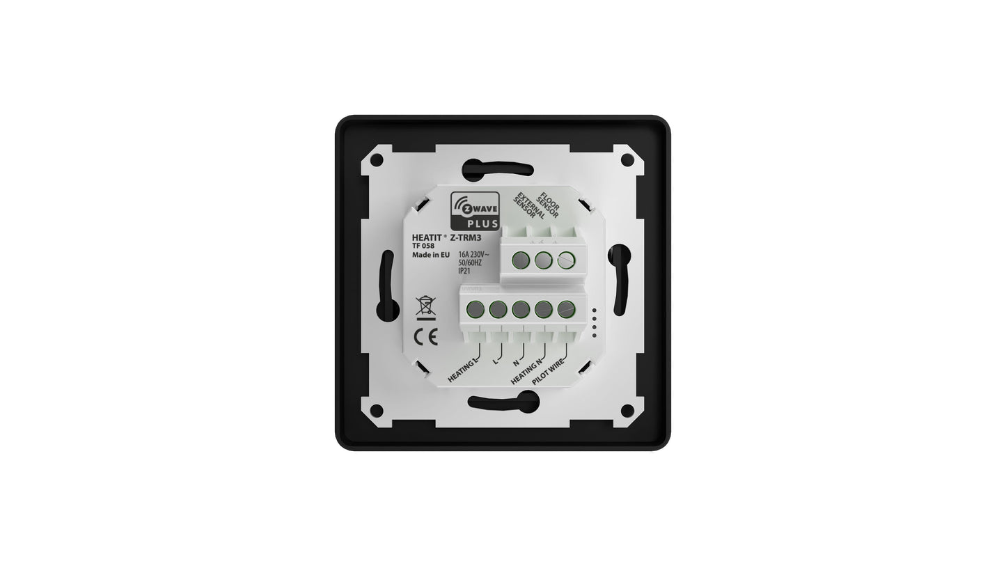 Yhdistelmätermostaatti Z-Wave Heatit Z-TRM3 valkoinen / musta Kuva - 8