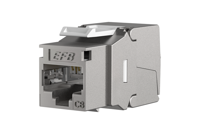 Liitin-Cat8 STP Keystone, työkaluton RJ45 Keystone STP, Cat.8, 40Gbit