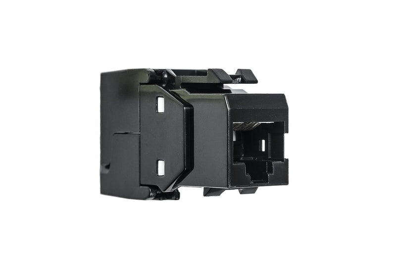 Liitin-Cat6 RJ45 UTP Keystone E-20081 Cat.6 UTP Työkaluton, musta 12kpl/pkt