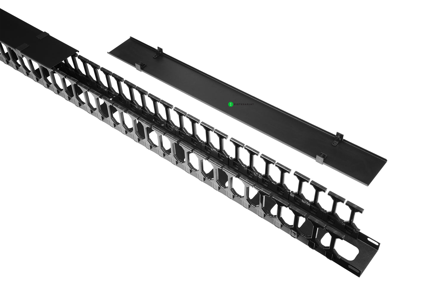 Pystyohjurit laitekaappiin 42U 19" 95x82mm kaapeliläpivienneillä