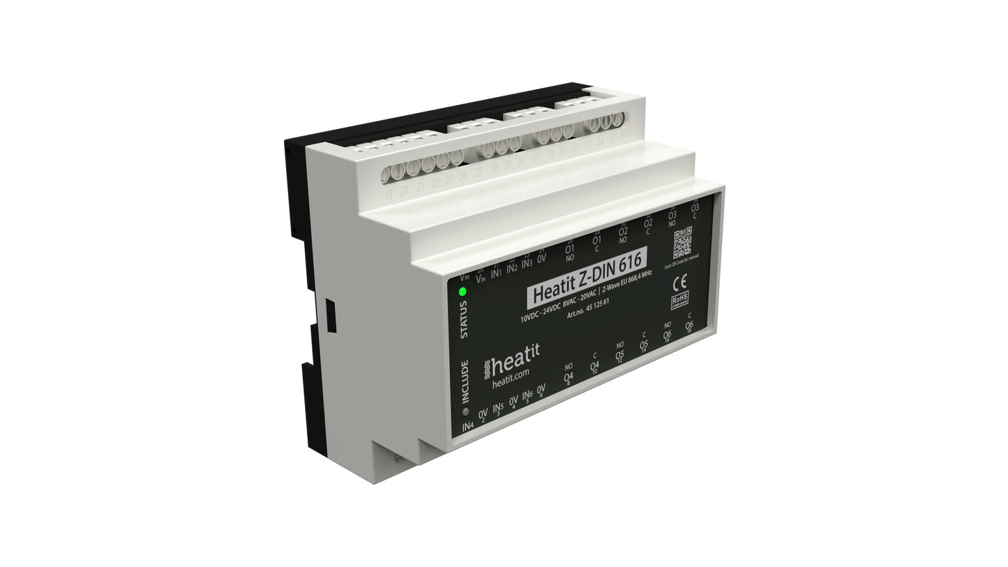 Releyksikkö Z-Wave Heatit Z-DIN 616-6x16A Kuva - 2
