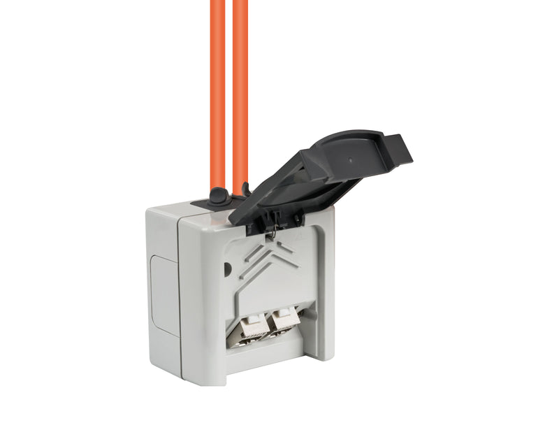 Pintarasia IP44, 2xCat6a Keystone IP44 Distribution box plastic