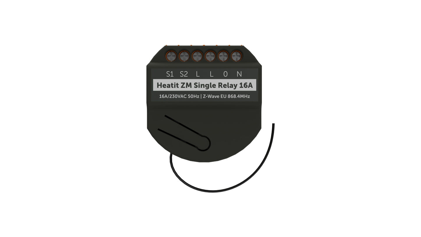 Kytkentärele Z-Wave Heatit ZM Single Relay 16A Kuva - 3