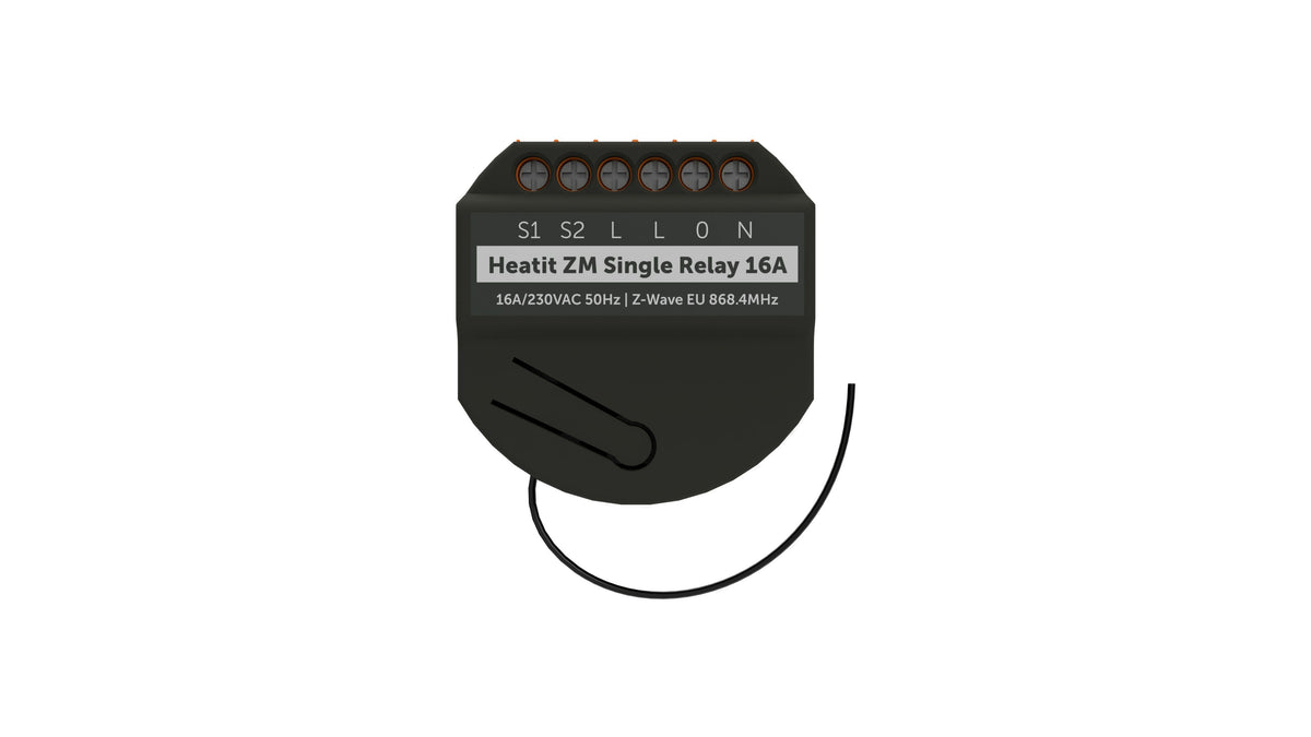 Kytkentärele Z-Wave Heatit ZM Single Relay 16A Kuva - 3