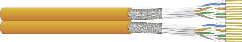 Tietoverkkokaapeli-Cat6a CU7060 siam Dca Cat.6a S/FTP FRNC/LS0H 2x4P Dca