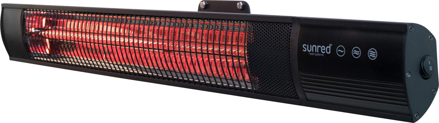 Infralämmitin Sunred Dark Wall Black 2500w IP55