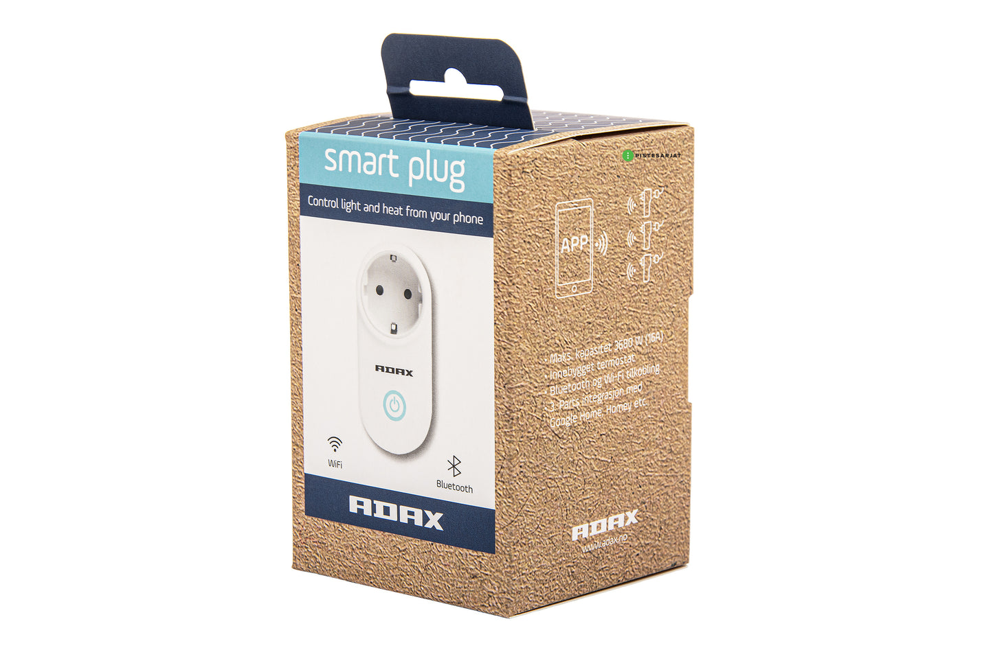 Adax Smart WiFi älypistorasia Smart plug with WiFi BT and buildin sensor Kuva - 3