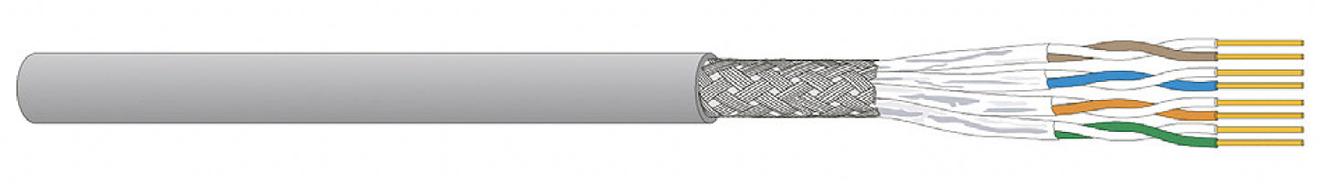 Tietoverkkokaapeli-Cat7 CU7080 SHF1 marine Dca Cat.7 S/FTP FRNC/LS0H 4Px0,57 DNV Dca