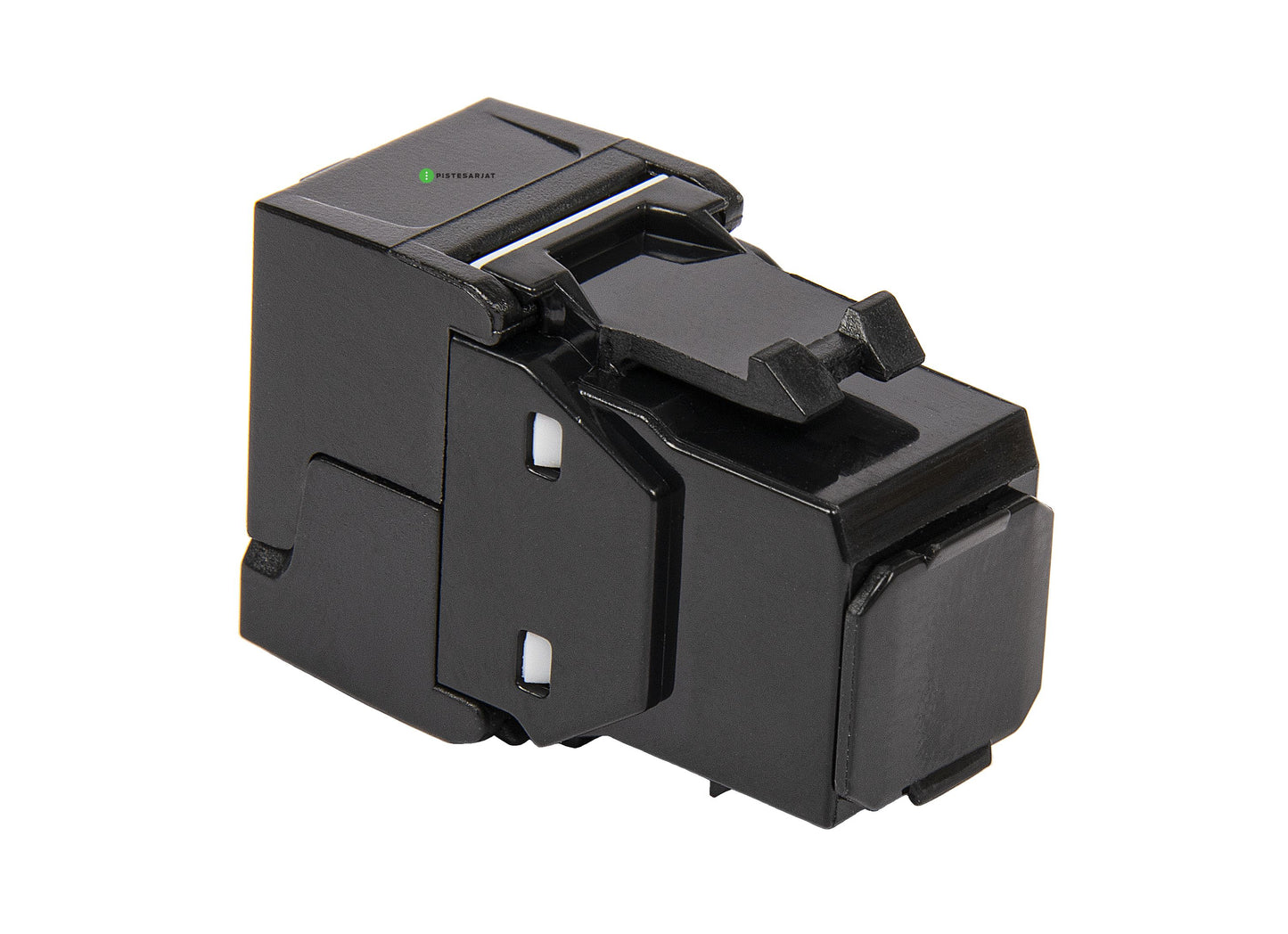 Liitin-Cat6 RJ45 UTP Keystone E-20081 Cat.6 UTP Työkaluton, musta 12kpl/pkt Kuva - 3