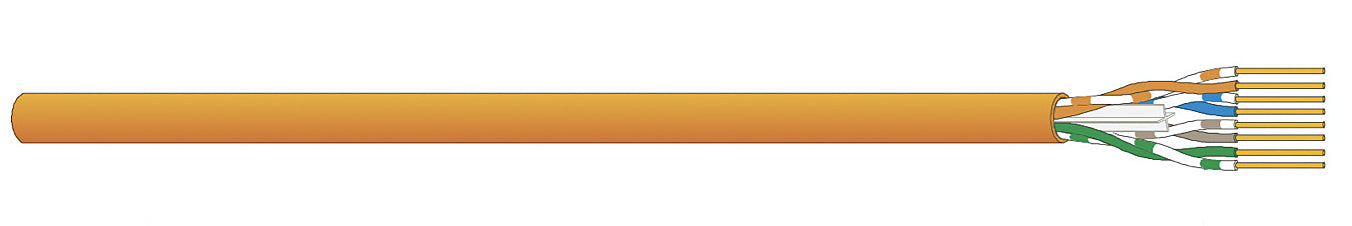 Tietoverkkokaapeli-Cat6a CU692 Dca Cat.6a U/UTP FRNC/LS0H 4Px0,60 Dca