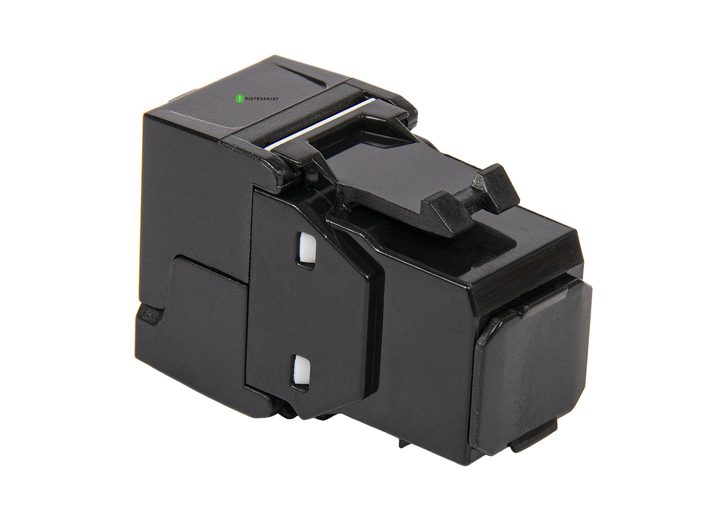 Liitin-Cat6 RJ45 UTP Keystone E-20081 Cat.6 UTP Työkaluton, musta 12kpl/pkt