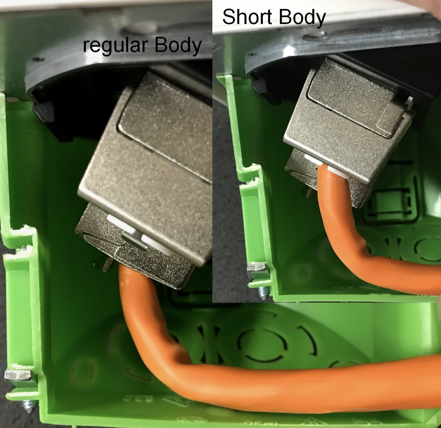 Liitin-Cat6a RJ45 STP shortbody Keystone Cat.6a työkaluton Keystone liitin