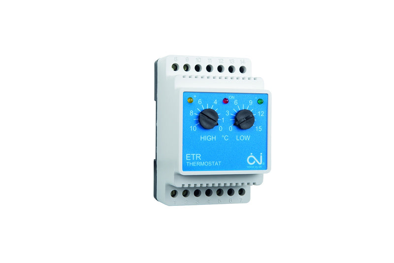 Kaksoistermostaatti ETR/F-1447A DIN-kisko16A