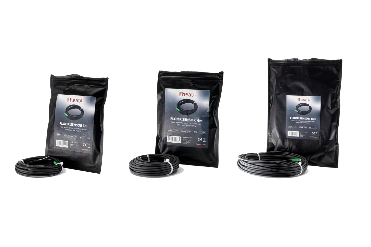 Lattia-anturi Heatit NTC 10k Ohm pituus 3, 6 tai 15 metriä Kuva - 1