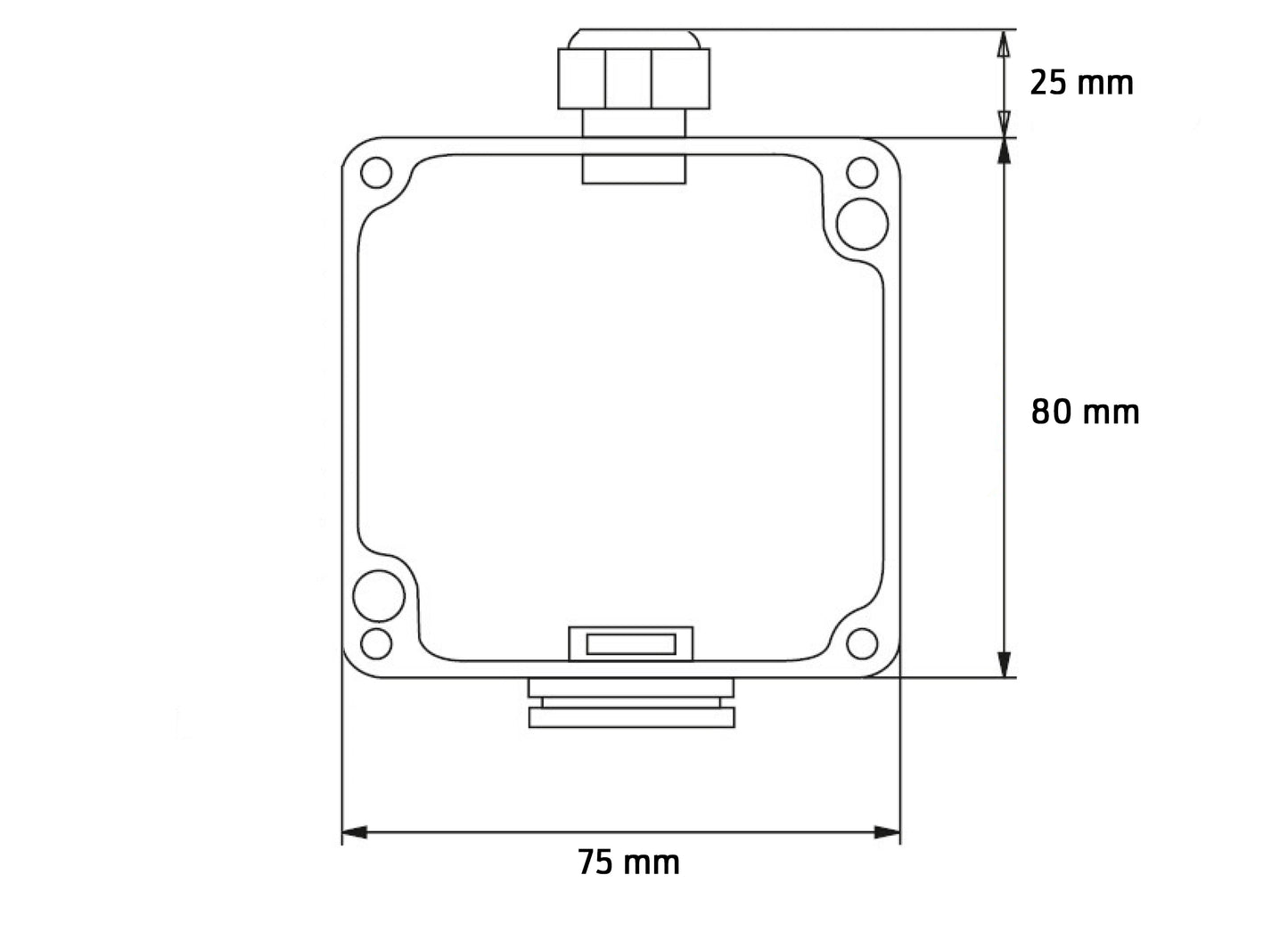 Pintarasia IP67, 1xRJ45, EiLiit. IP67 Outlet Keystone, Aluminium