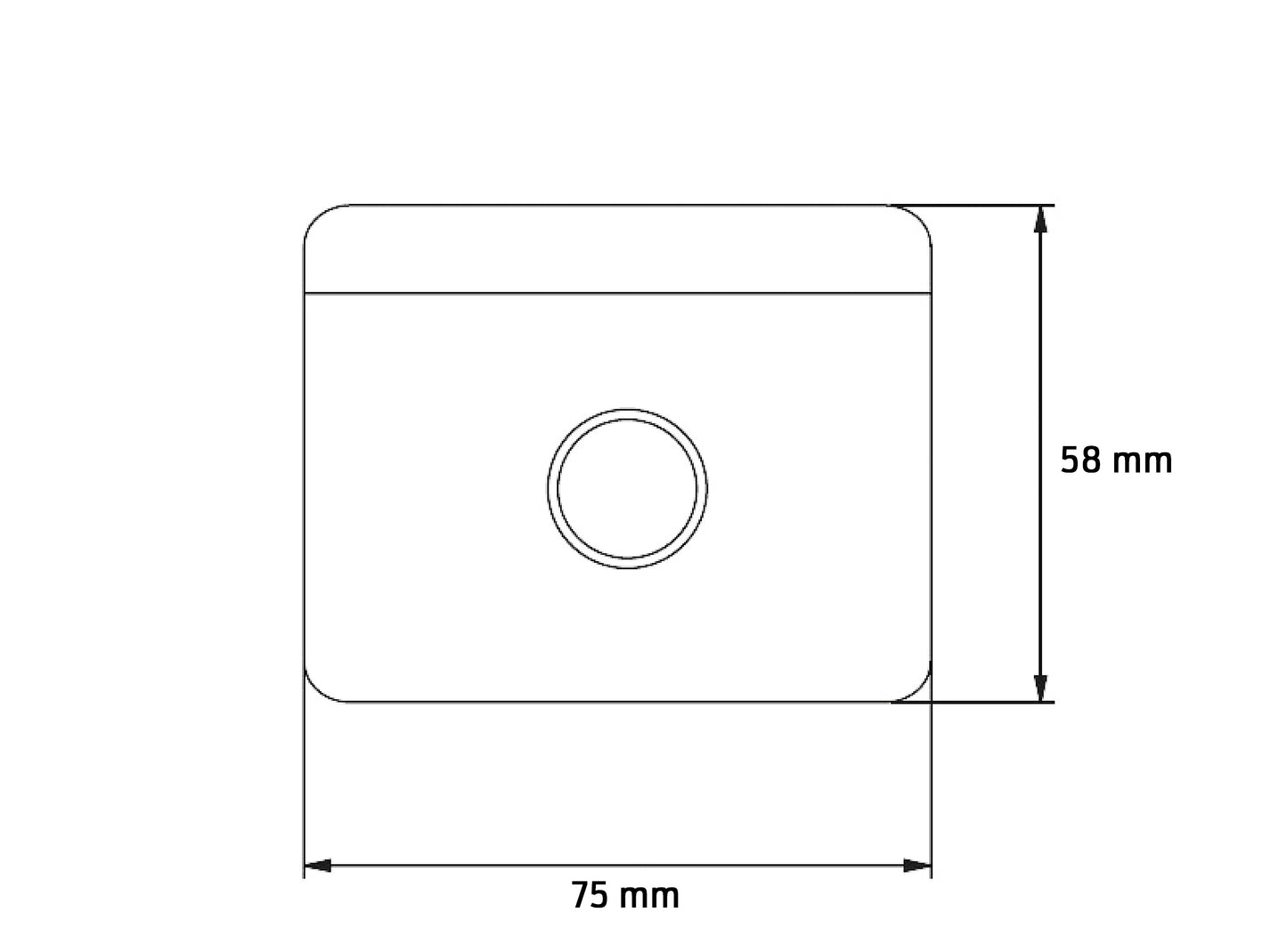 Pintarasia IP67, 1xRJ45, EiLiit. IP67 Outlet Keystone, Aluminium