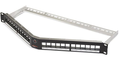 Paneeli-kupari STP, ei liittimiä KS 24x-a 19" 1U kulmamalli Keystone