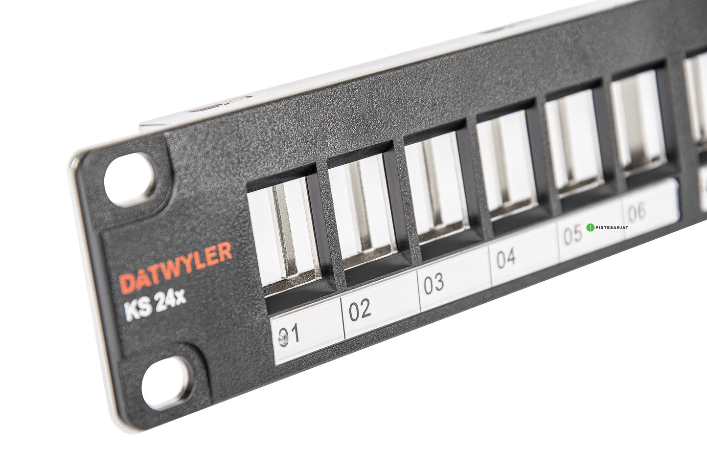 Paneeli-kupari FTP, ei liittimiä KS 24x 19" 1U musta Keystone