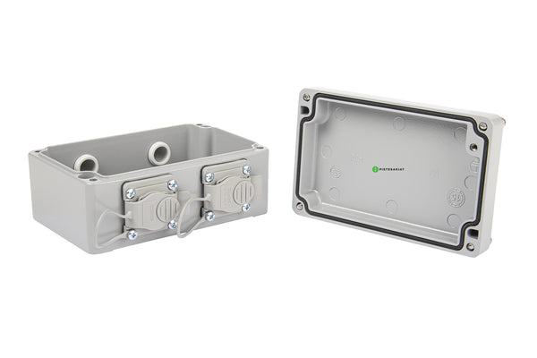 Pintarasia IP67, 2xRJ45, EiLiit. IP67 Outlet Keystone, Aluminium