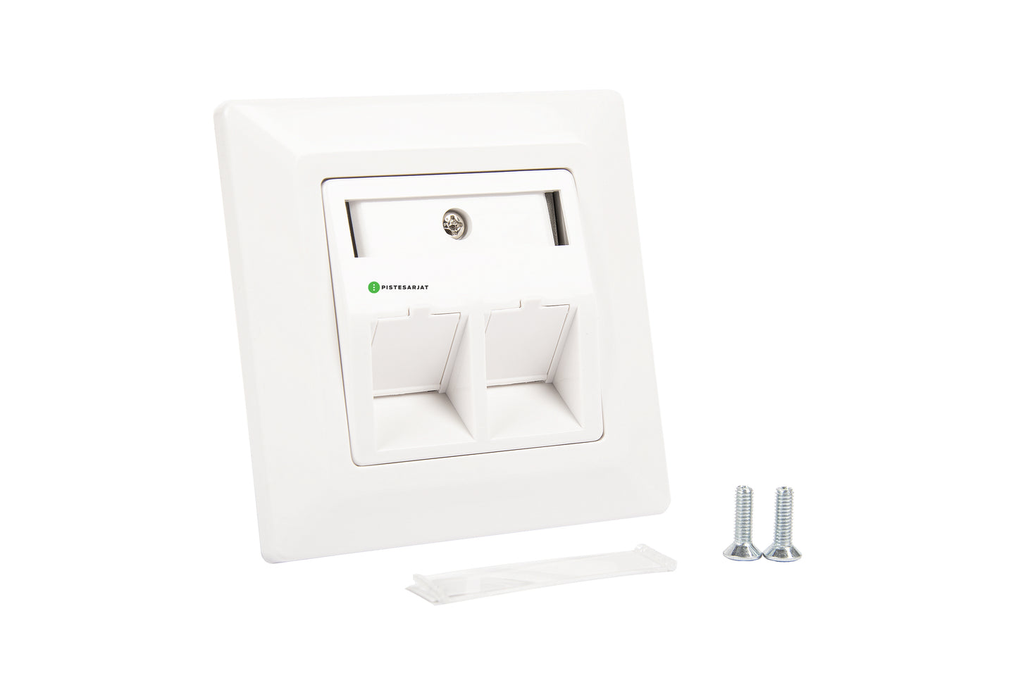 Telerasia, UP-K 2xKS/KU "LD" Keystone 2xRJ45 rasia Ei liittim. 80/80,vino