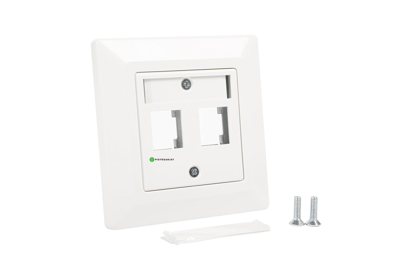 Telerasia, UP 2xRJ45 "LD" Keystone 2xRJ45 rasia Ei liittim.80/80,suora