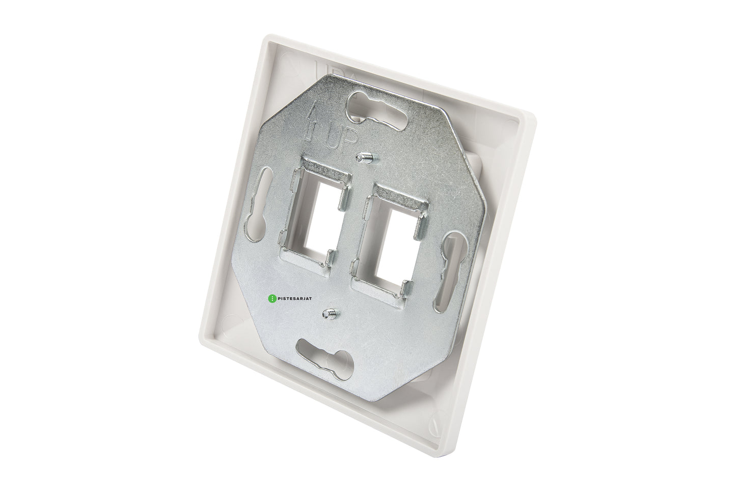 Telerasia, UP 2xRJ45 "LD" Keystone 2xRJ45 rasia Ei liittim.80/80,suora