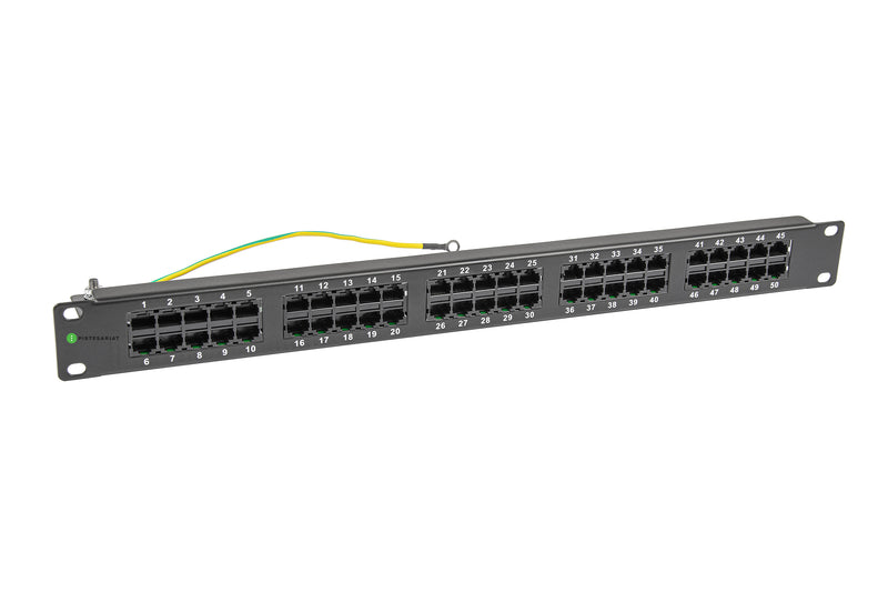 Paneeli-Kupari, puhelinpaneeli Puhelinpaneeli 50xRJ45 ISDN Cat.3 1U