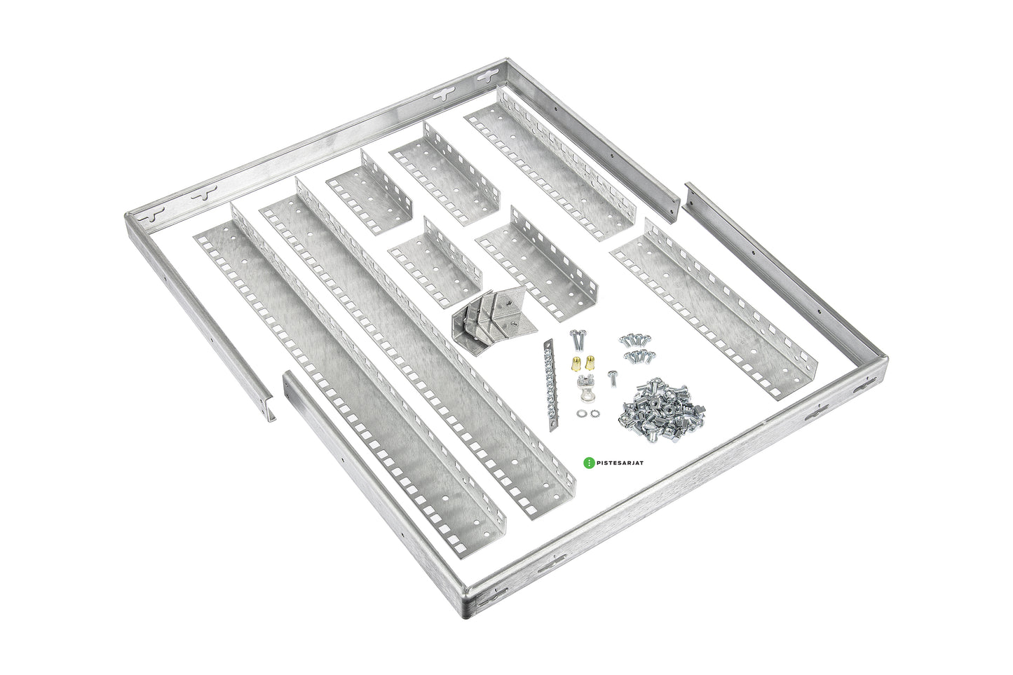 Seinäteline 19"/ETSI, 2-12U tuilla 400mm Avoseinäteline 19"/ETSI, 2-12U