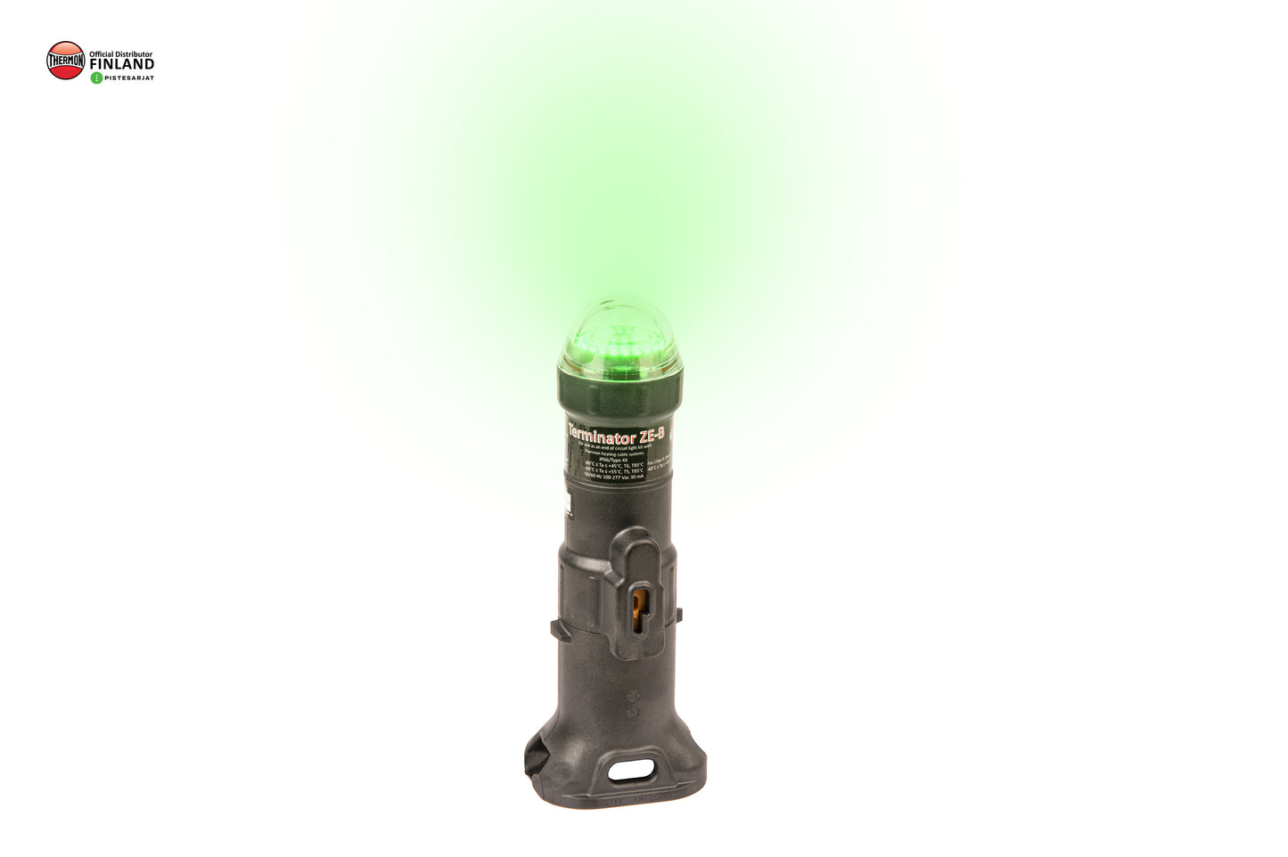 Loppupääte merkkivalolla Terminator ZE-B (green)