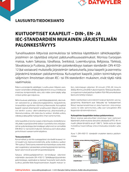 DATWYLER - WHITE PAPER / Lausunto - DIN-, EN- JA IEC-standardit Image