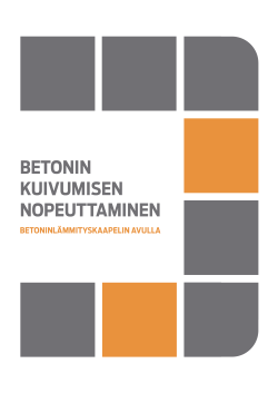 Ohje: Betonin kuivumisen nopeuttaminen - BET Image