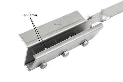 Peltikattokiinnike 80cm Konesaumaan Kuva - 3