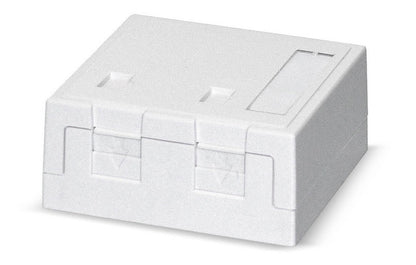 Pintarasia, 2xRJ45, Ei liit., pölys Surface mount box 2x Keystone Kuva - 2
