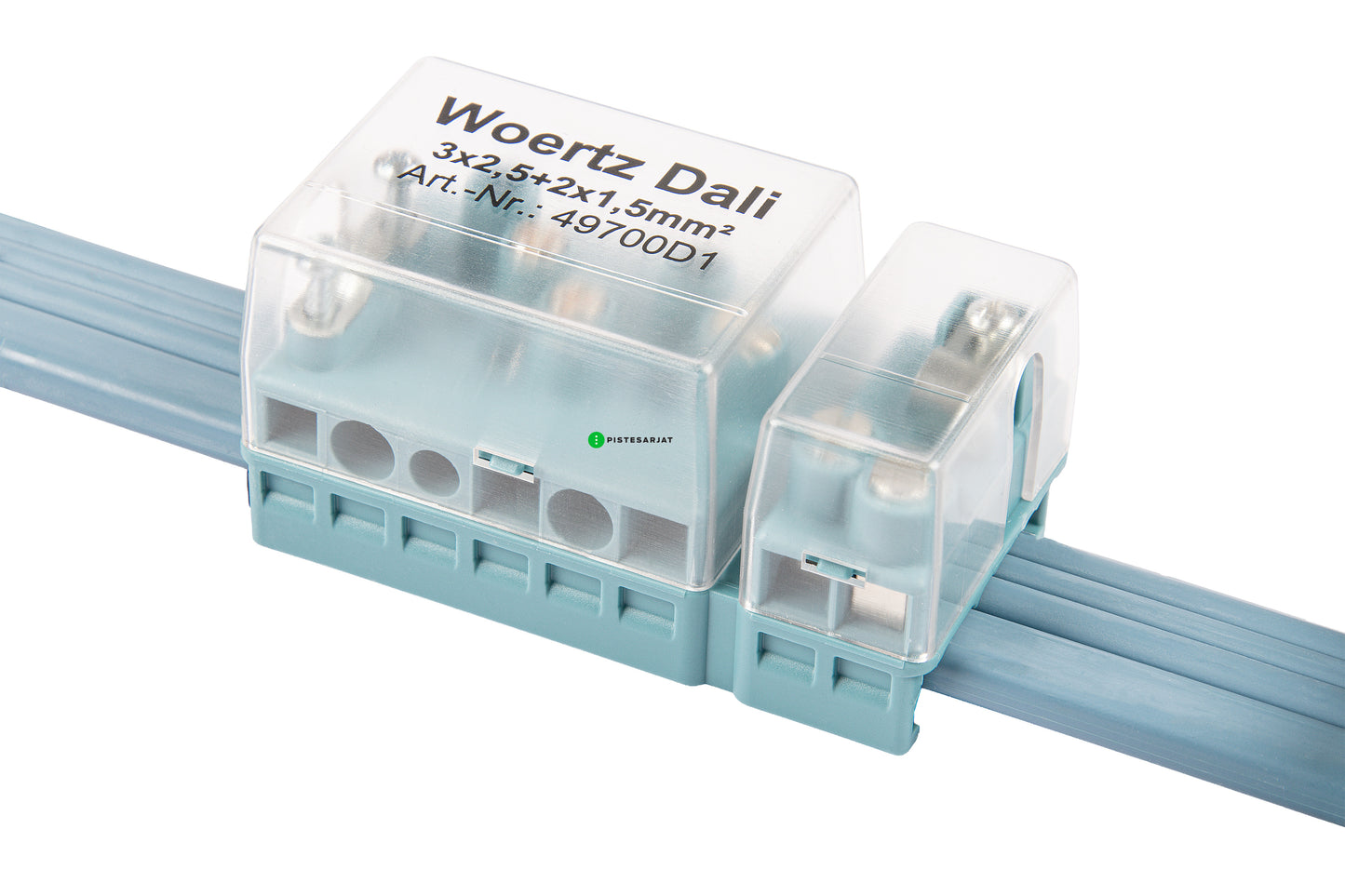 DALI-liitäntärasia 3-napainen + väyläliitäntä 3G2,5mm²+2x1,5mm² lattakaapelille Kuva - 1