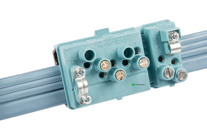 DALI-liitäntärasia 3-napainen + väyläliitäntä 3G2,5mm²+2x1,5mm² lattakaapelille Kuva - 2