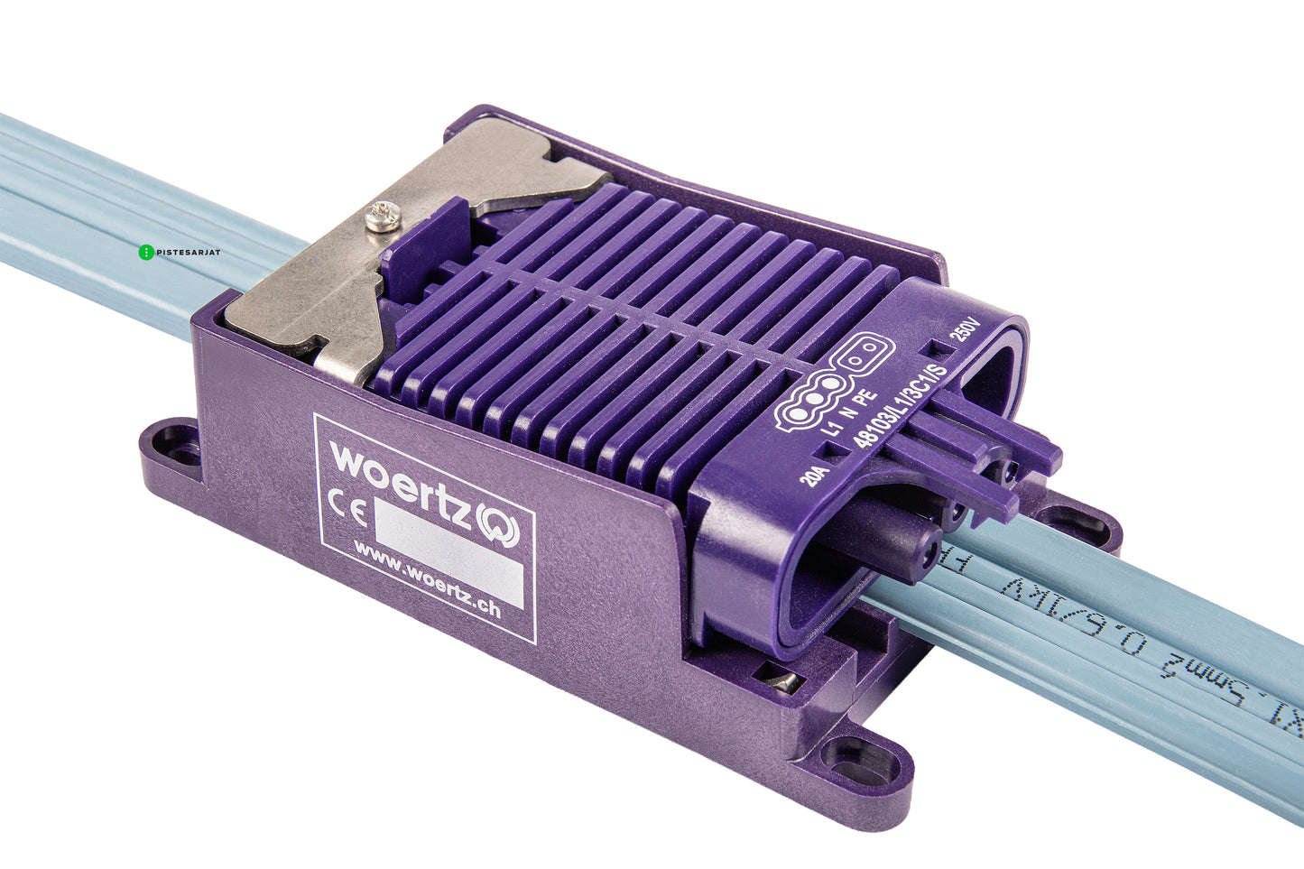 DALI-pikaliitäntärasia 3-napainen + väylä 3G2,5mm²+2x1,5mm² lattakaapelille Kuva - 1