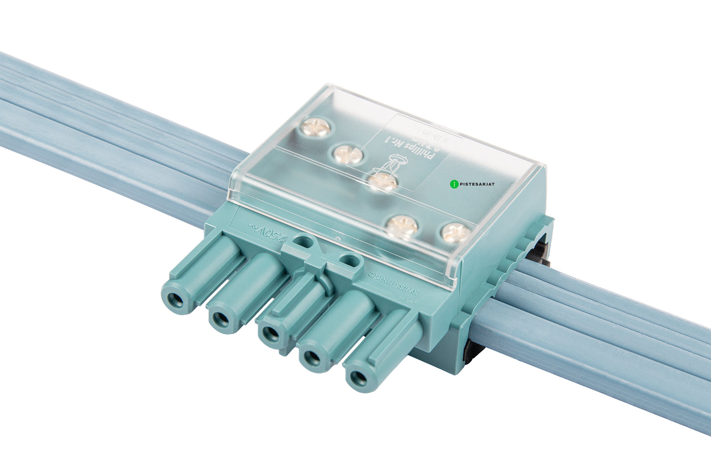 DALI-haaroitusrasia 3-napainen + väylä 3G2,5mm²+2x1,5mm² lattakaapelille Kuva - 1
