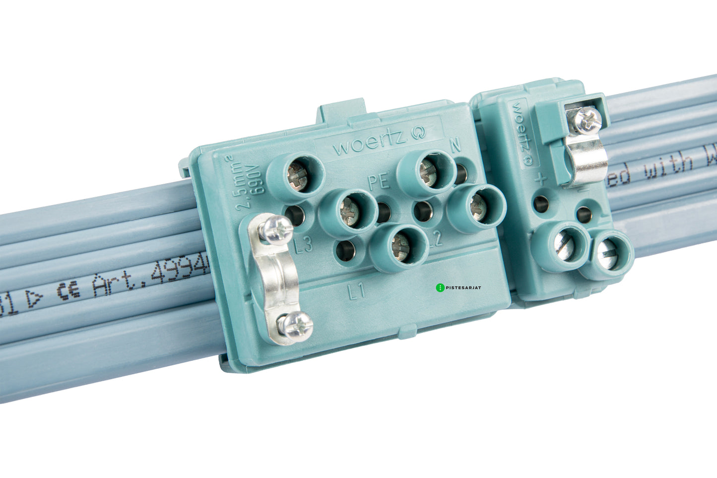 DALI-liitäntärasia 5-napainen + väyläliitäntä 5G2,5mm²+2x1,5mm² lattakaapelille Kuva - 2