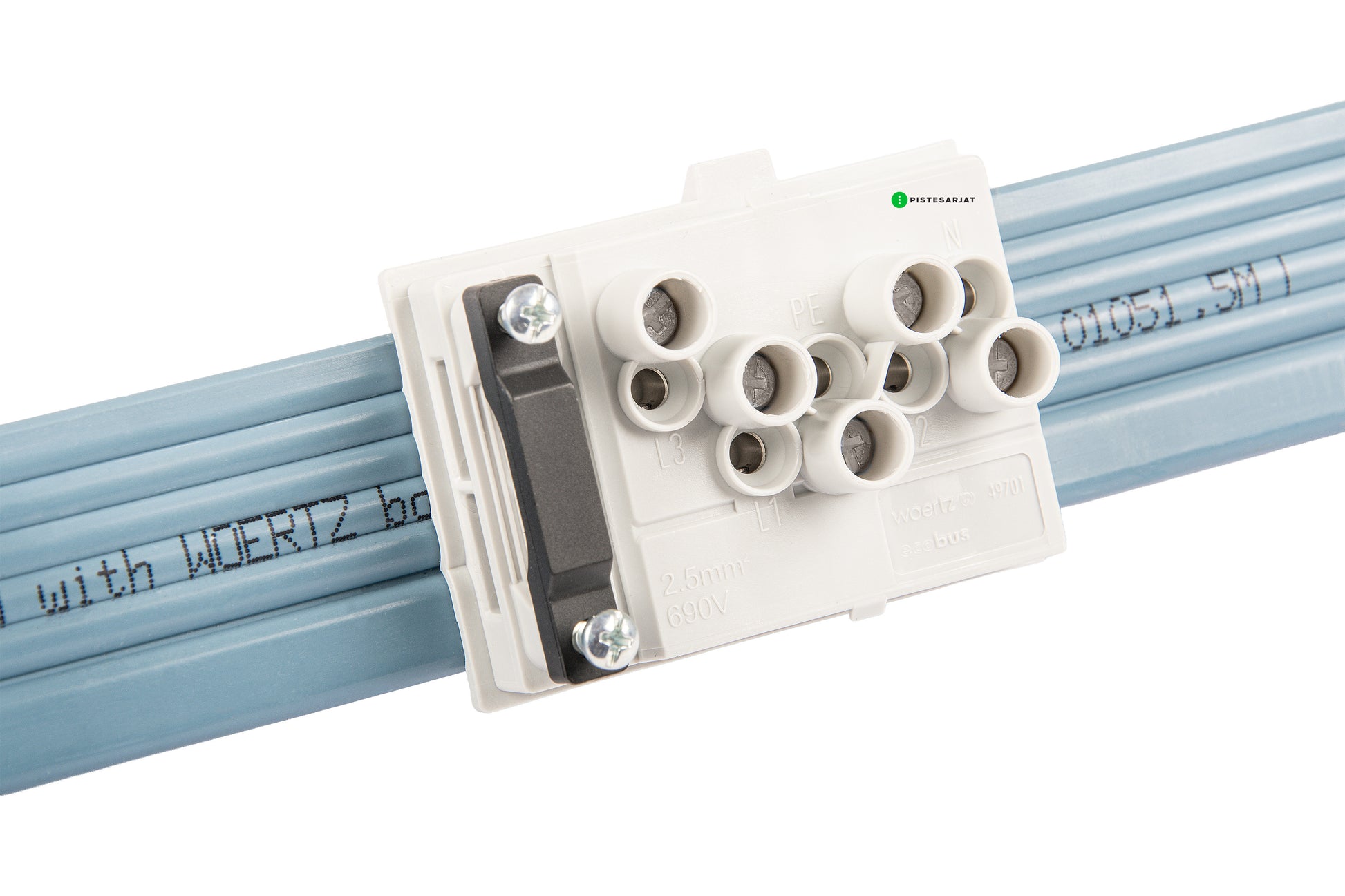 DALI-liitäntärasia 5-napainen 5G2,5mm²+2x1,5mm² lattakaapelille Kuva - 2