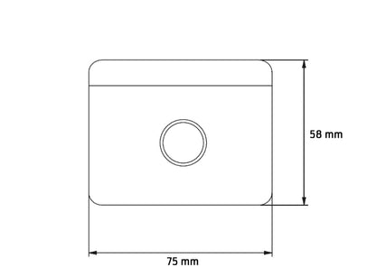 Pintarasia IP67, 1xRJ45, EiLiit. IP67 Outlet Keystone, Aluminium Kuva - 1