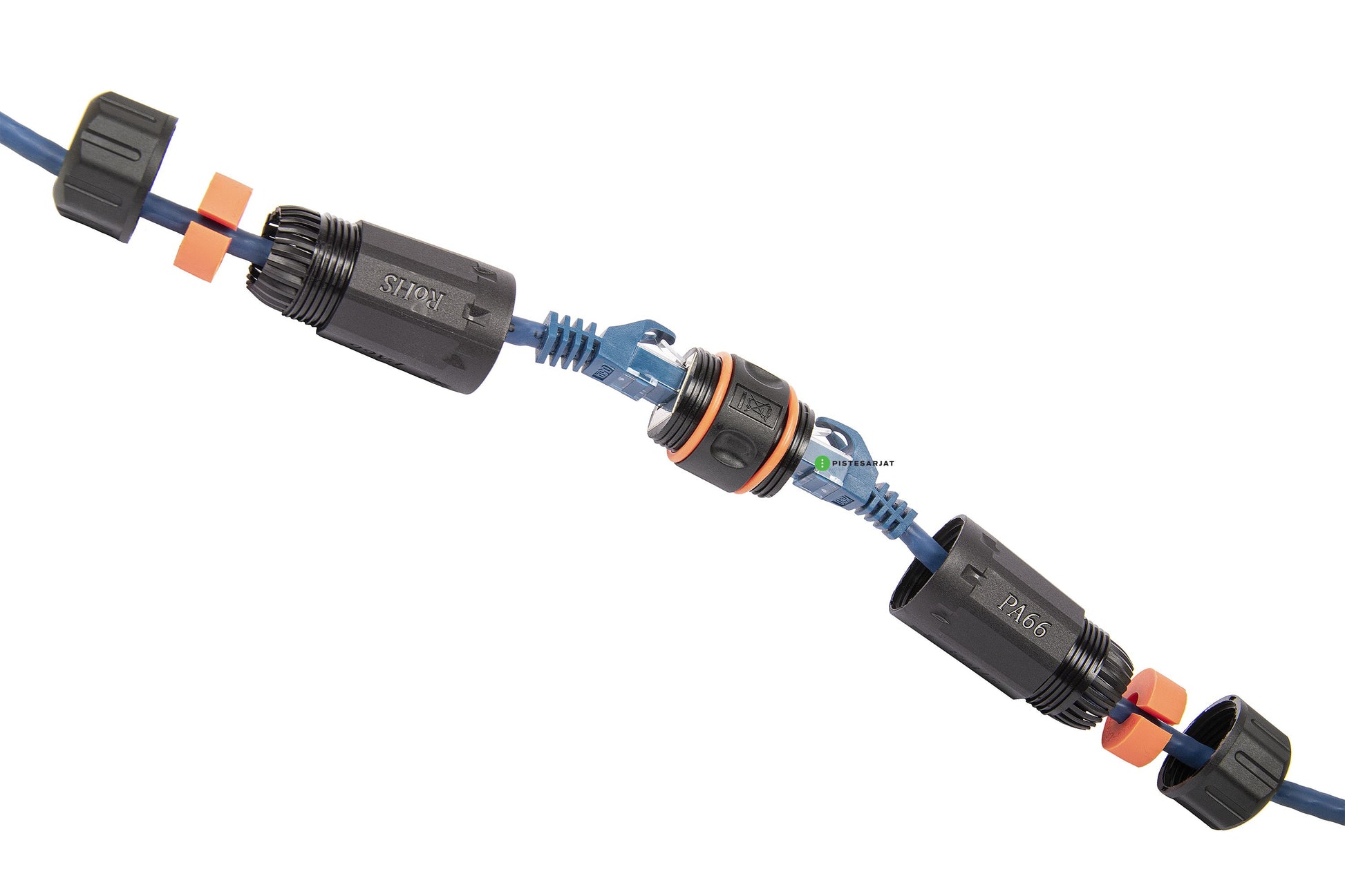 Liitin-Cat6a IP68 RJ45-RJ45 jatkos RJ45-RJ45 IP68 jatkos
