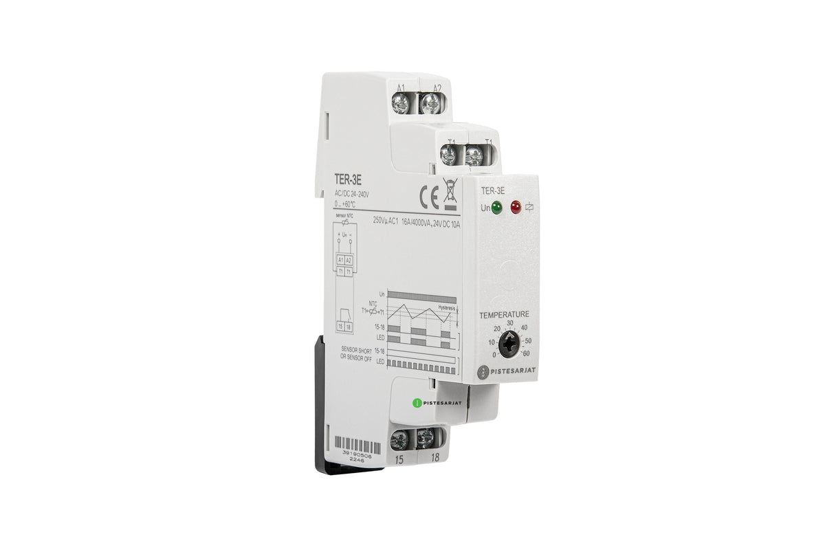 Lattiatermostaatti TER-3E DIN 16A 0-60ºC