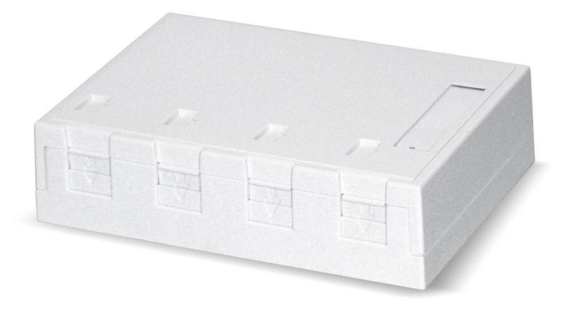 Pintarasia, 4xRJ45, Ei liit., pölys Surface mount box 4x Keystone Kuva - 2
